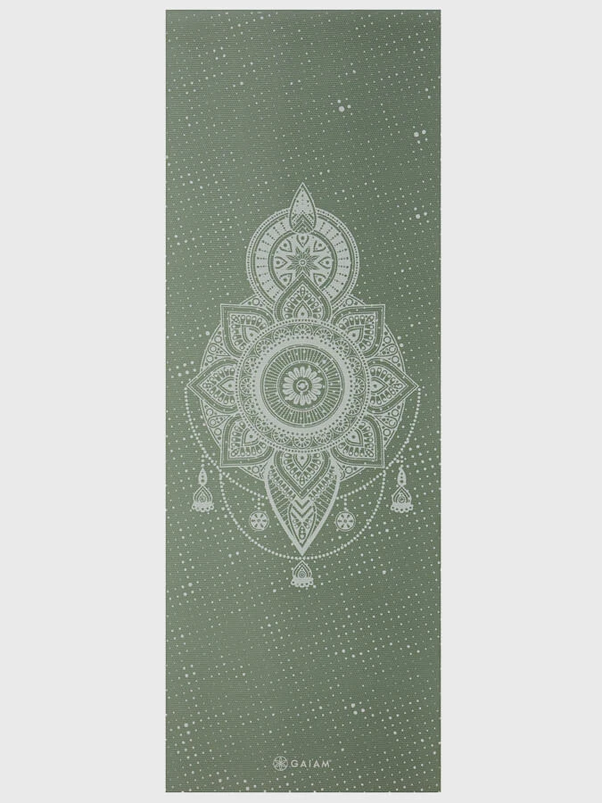 Gaiam Celestial Green Yoga Mat 5mm 2 Gaiam Celestial Green Yoga Mat 5mm - Image 2