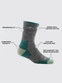 Darn Tough 1903 Women's Hiker Micro Crew Cushion Socks -Wellness Yoga Shop b0tcpf05rdy
