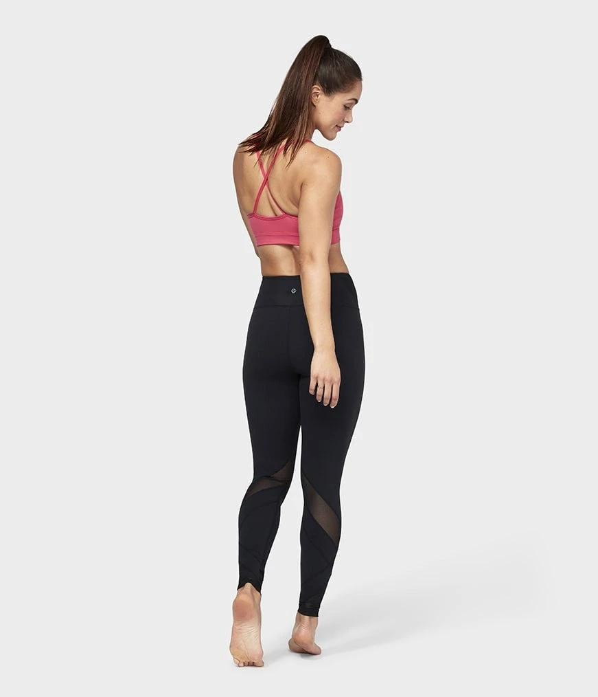 Manduka Movement Mesh Women's Yoga Leggings - Black 3 Manduka Movement Mesh Women's Yoga Leggings - Black - Image 3