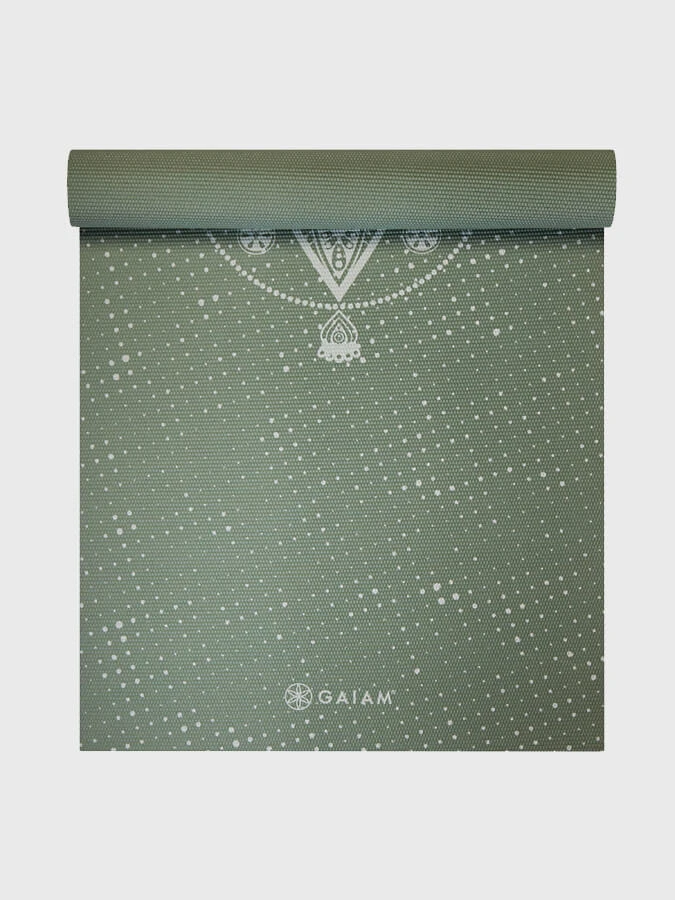 Gaiam Celestial Green Yoga Mat 5mm 1 Gaiam Celestial Green Yoga Mat 5mm