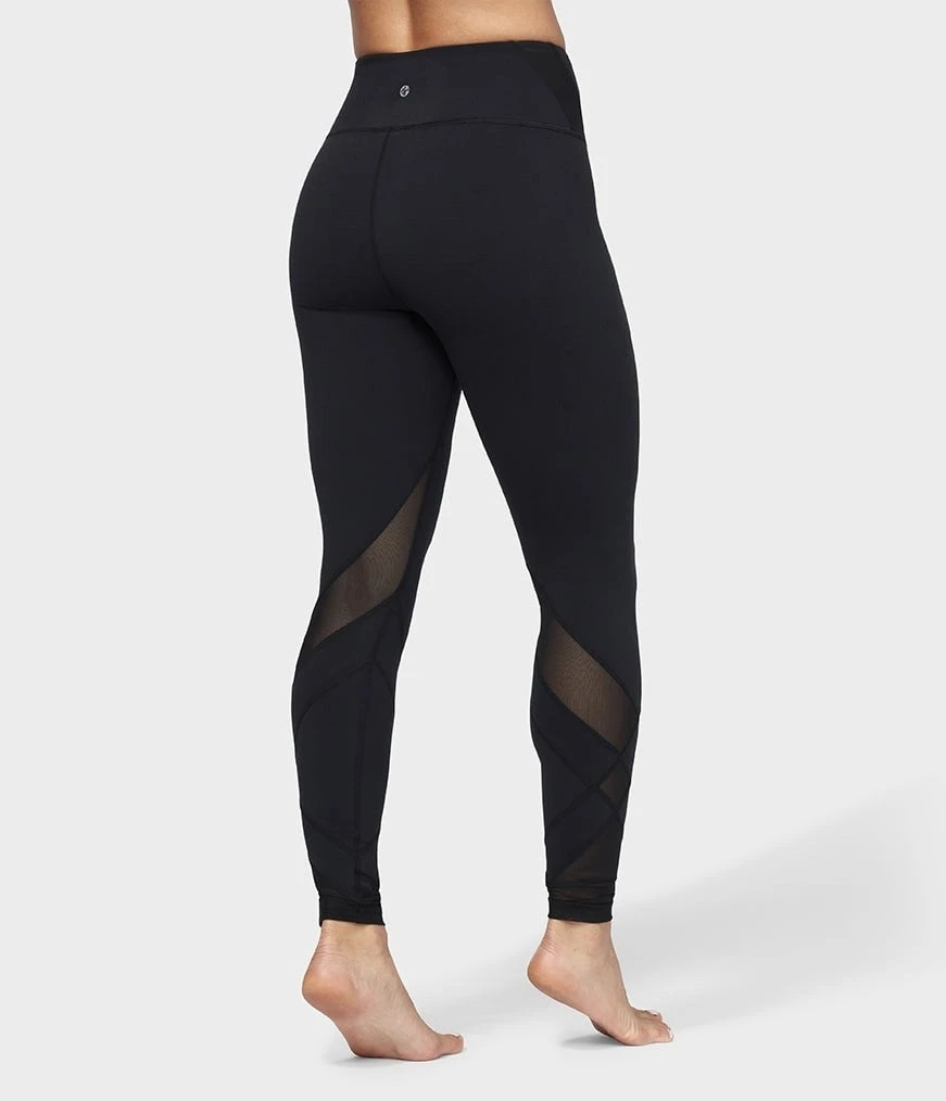 Manduka Movement Mesh Women's Yoga Leggings - Black 2 Manduka Movement Mesh Women's Yoga Leggings - Black - Image 2