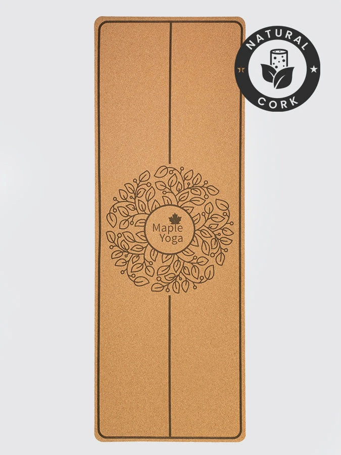 Maple Yoga Cork Tree Mandala Yoga Mat 4mm 1 Maple Yoga Cork Tree Mandala Yoga Mat 4mm