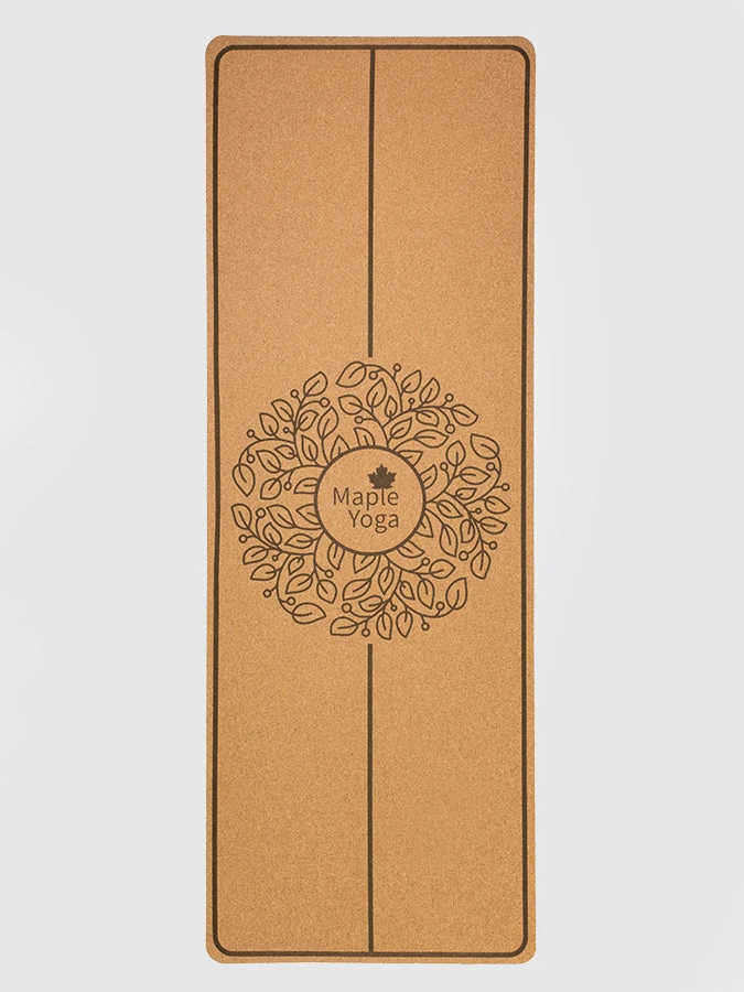 Maple Yoga Cork Tree Mandala Yoga Mat 4mm 3 Maple Yoga Cork Tree Mandala Yoga Mat 4mm - Image 3