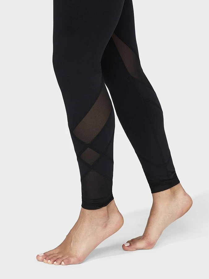 Manduka Movement Mesh Women's Yoga Leggings - Black 4 Manduka Movement Mesh Women's Yoga Leggings - Black - Image 4